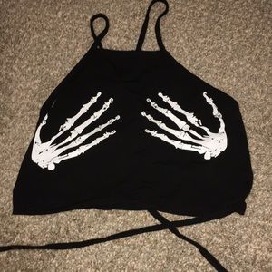 Skeleton crop top